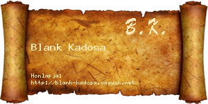 Blank Kadosa névjegykártya